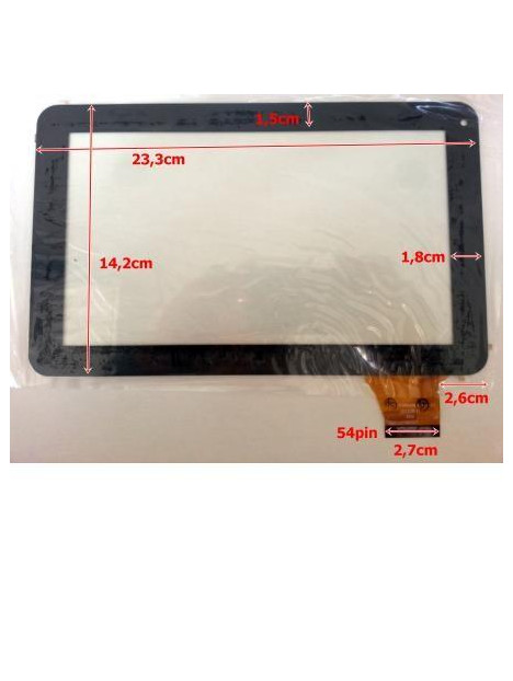 Pantalla táctil repuesto tablet china 9" Modelo 13