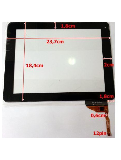 Pantalla táctil repuesto tablet china 10" modelo 5