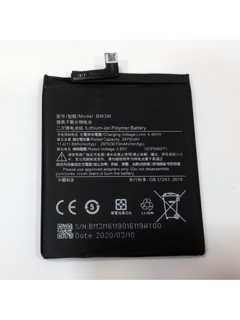 Bateria BM3M para Xiaomi Mi9 SE Mi 9SE Mi 9 SE M1903F2G 3070mAh