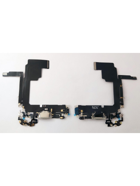 Flex puerto de carga blanco para Iphone 15 Pro compatible
