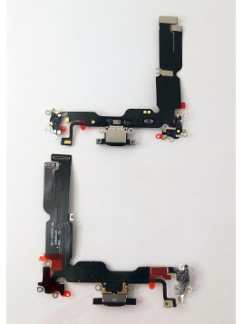 Flex puerto de carga negro para Iphone 15 Plus compatible