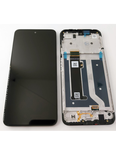 Pantalla lcd mas tactil negro con marco negro para Motorola Moto G24 4G calidad premium