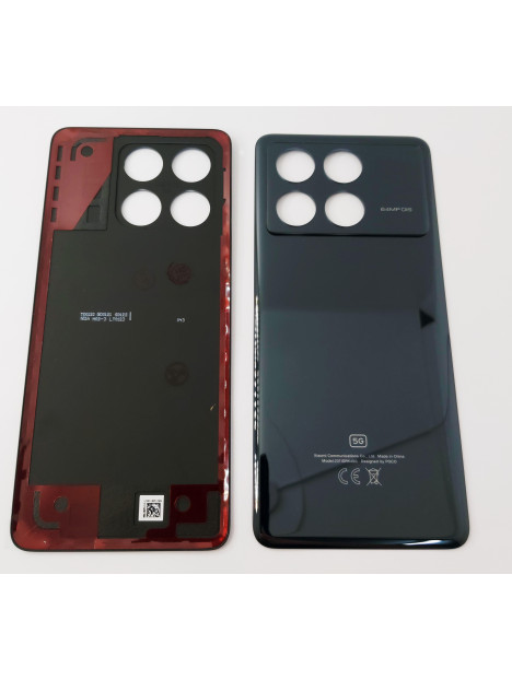 Tapa trasera o tapa bateria negra para Xiaomi Poco X6 Pro