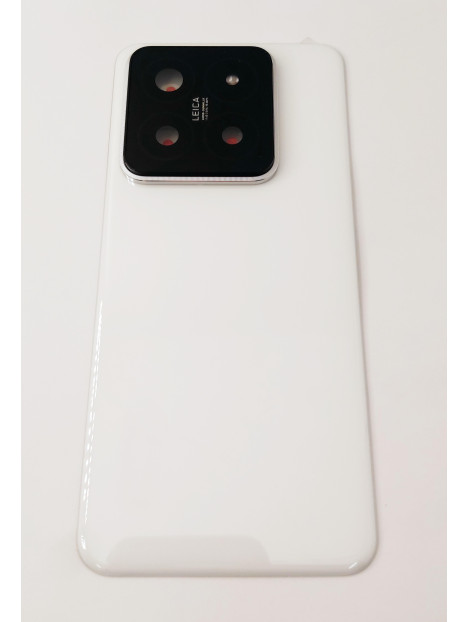 Tapa trasera o tapa bateria blanca mas lente de camara para Xiaomi 14 pro calidad premium