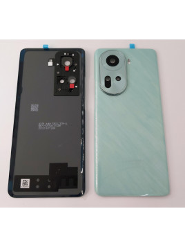 Tapa trasera o tapa bateria verde mas lente de camara para Oppo Reno 11 calidad premium