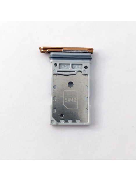 Soporte o bandeja sim naranja para Samsung Galaxy S24 S921 / S24+ S926 (Dual sim) calidad premium