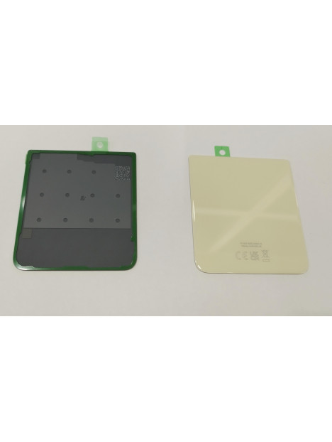 Tapa trasera o tapa bateria crema para Samsung Galaxy Z Flip 3 5G F711 GH82-26293B Service Pack