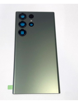 Tapa trasera o tapa bateria verde oscuro para Samsung Galaxy S23 Ultra SM-S918 mas cubierta camara