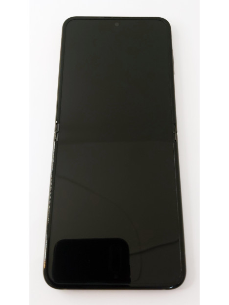 Pantalla lcd para Samsung Galaxy Z Flip 5 5G SM-F731B GH82-31828E mas tactil negro mas marco gris Service Pack