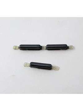 Set 2 botones negros para LG K61 LMQ630EAW calidad premium