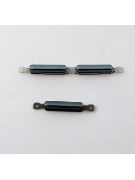 Set 2 botones azules para LG K61 LMQ630EAW calidad premium