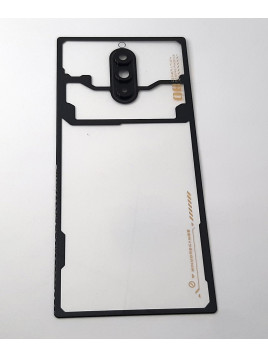 Tapa trasera o tapa bateria negra transparente para ZTE Nubia Red Magic 8 Pro Plus 5G