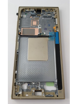 Carcasa central o marco amarillo para Samsung Galaxy S24 Ultra SM-S928B GH82-33399C Service Pack