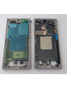 Carcasa central o marco gris para Samsung Galaxy S24 Ultra SM-S928B GH82-33399A Service Pack