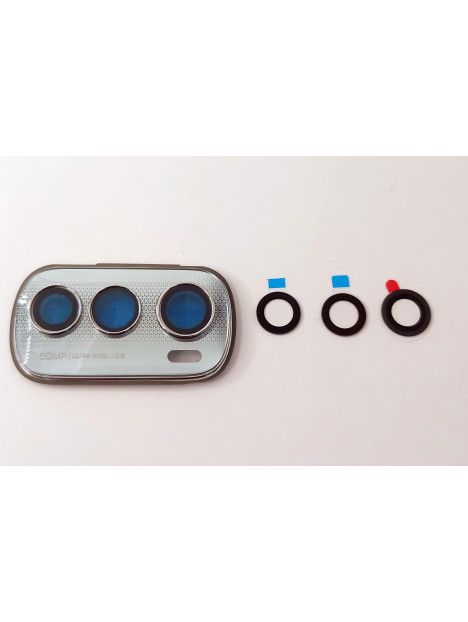 Cubierta camara plata para Motorola Moto Edge 30 XT2203 calidad premium