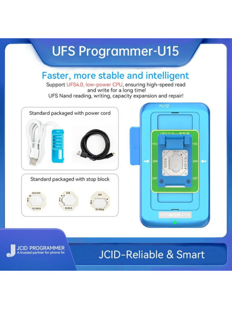 Programador JC U15 UFS para BGA 153/254/297 Nand lectura y escritura