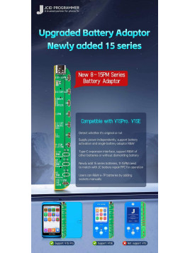 JC V1SE JCV1S PRO Módulo de trabajo adaptador para baterias iPhone 6 al iPhone 15 Pro Max