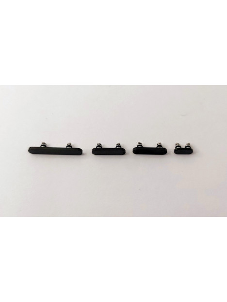 Set 4 botones negros para IPhone 15 Pro A2848 A3101 A3102 A3104 IPhone 15 Pro Max A2849 A3106 A3105 A3108 calidad p