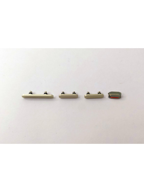 Set 4 botones dorados para IPhone 15 A3090 A2846 A3089 A3092 IPhone 15 Plus A3094 A2847 A3093 A3096 calidad premium