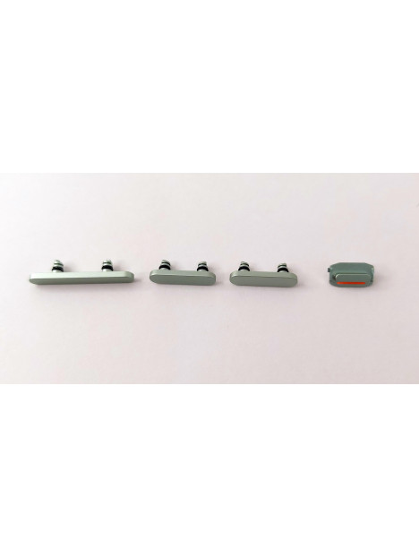 Set 4 botones verdes para IPhone 15 A3090 A2846 A3089 A3092 IPhone 15 Plus A3094 A2847 A3093 A3096 calidad premium