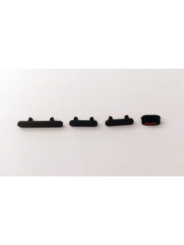 Set 4 botones negros para IPhone 15 A3090 A2846 A3089 A3092 IPhone 15 Plus A3094 A2847 A3093 A3096 calidad premium