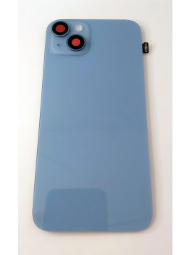 Tapa trasera o tapa bateria azul para IPhone 14 Plus A2885 A2886 A2887 A288 A2632 mas cubierta camara mas flex flas