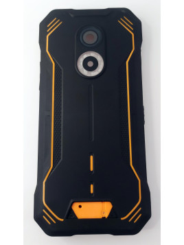 Carcasa trasera o tapa trasera negra naranja para Doogee S51