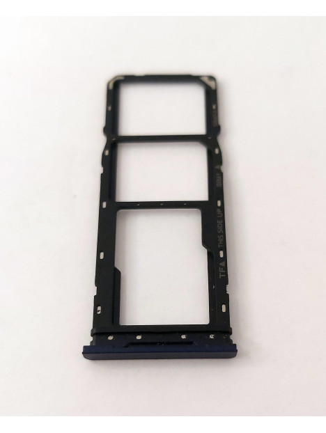 Soporte o bandeja dual sim azul para TCL 408 calidad premium
