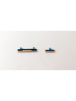 Set 2 botones dorados para Samsung Galaxy A53 5G SM-A536 calidad premium