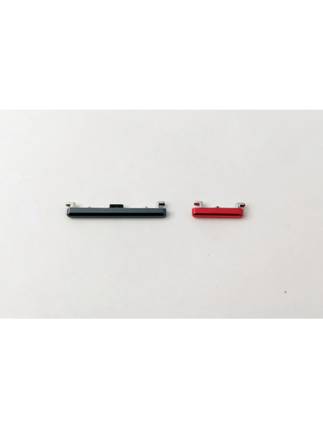 Set 2 botones negros para Huawei Mate 40 Pro NOH-AN00 NOH-NX9 calidad premium