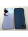 Tapa trasera o tapa bateria purpura para Huawei P60 Pro mas cubierta camara