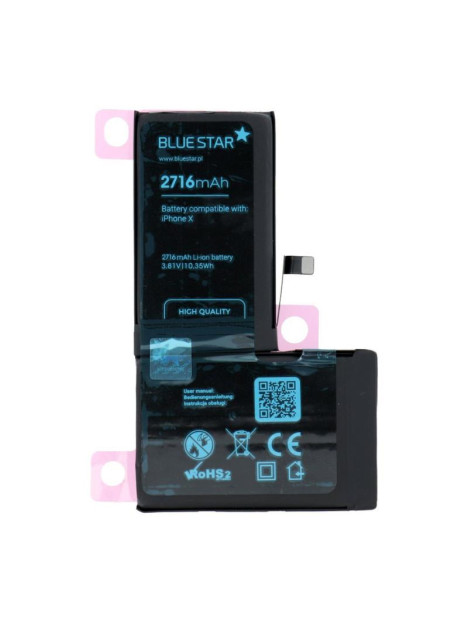 Bateria para IPhone X A1865 A1901 A1902 2716mAh Blue Star