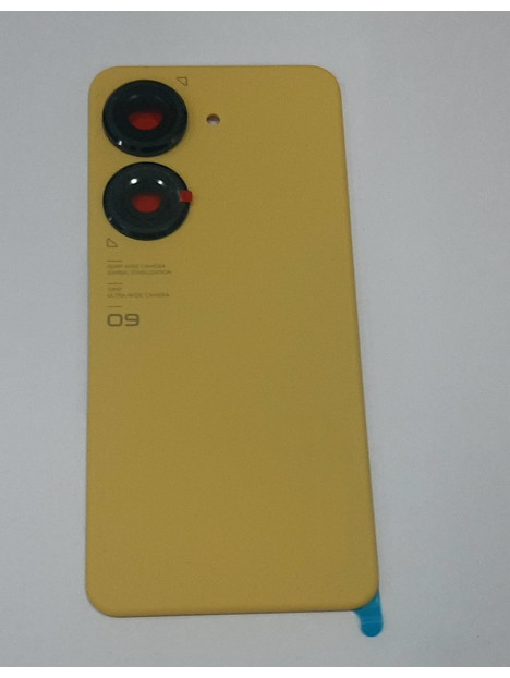 Tapa trasera o tapa bateria amarilla para Asus Zenfone 9 mas cubierta camara