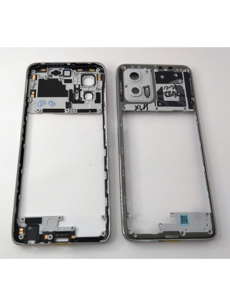 Carcasa trasera o marco plata para Motorola Moto G73 5G calidad premium