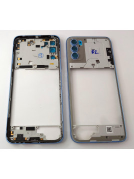 Carcasa central o marco azul claro para Motorola Moto G71 5G calidad premium