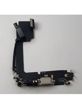 Flex puerto carga blanco para IPhone 15 Pro Max A2849 A3106 A3105 A3108 calidad premium