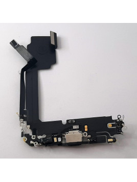 Flex puerto carga negro para IPhone 15 Pro Max A2849 A3106 A3105 A3108 calidad premium