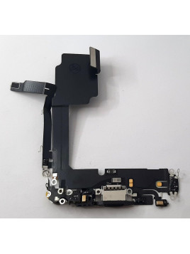 Flex puerto carga negro para IPhone 15 Pro A2848 A3101 A3102 A3104 calidad premium