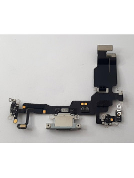 Flex puerto carga blanco para IPhone 15 A3090 A2846 A3089 A3092 calidad premium