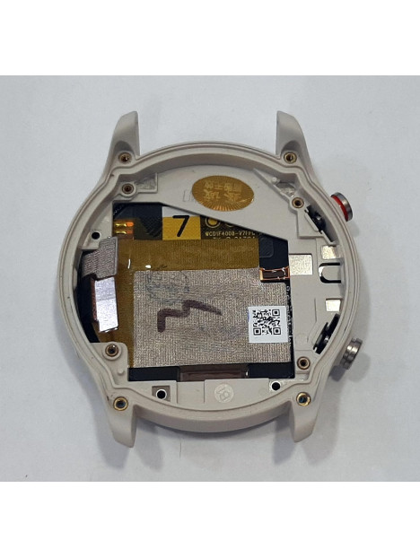 Pantalla lcd para Xiaomi Mi Watch mas tactil negro mas marco blanco calidad premium