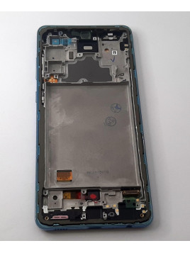 Pantalla oled para Samsung Galaxy A72 4G SM-A725 A72 5G SM-A726 mas tactil negro mas marco azul compatible