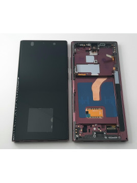 Pantalla oled para Samsung Galaxy S22 Ultra SM-S908B mas tactil negro mas marco purpura compatibe