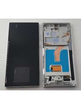 Pantalla oled para Samsung Galaxy S22 Ultra SM-S908B mas tactil negro mas marco dorado compatibe