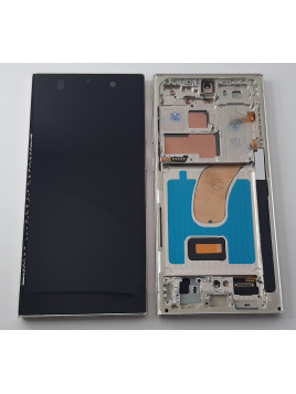 Pantalla oled para Samsung Galaxy S23 Ultra SM-S918 mas tactil negro mas marco dorado compatible