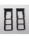 Soporte o bandeja dual sim negra para Vivo Y01 calidad premium
