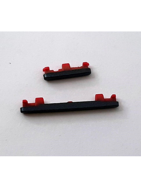 Set 2 botones negros para  Motorola Moto G31 XT2173-3 calidad premium