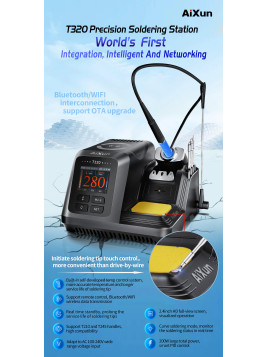 Estación de soldadura inteligente T320 de precisión integrada de 200 W incluye punta T245