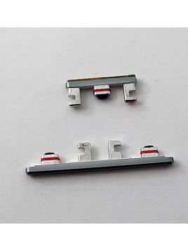 Set 2 botones gris para Oppo Reno 10 5G calidad premium