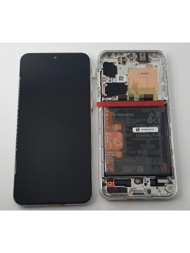 Pantalla lcd para Huawei P50 02354MYC mas tactil negro mas marco plata Service Pack