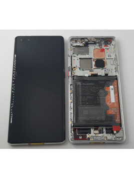 Pantalla lcd para Huawei Mate 40 Pro 02353YXC NOH-AN00 NOH-NX9 mas tactil negro mas marco plata Service Pack